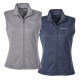 Ladies Full Zip Heathered Fleece Vest